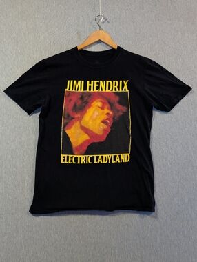 Jimi Hendrix Electric Ladyland Band T-Shirt Medium Black Graphic Front